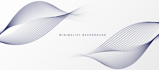 White abstract background with flowing lines.  