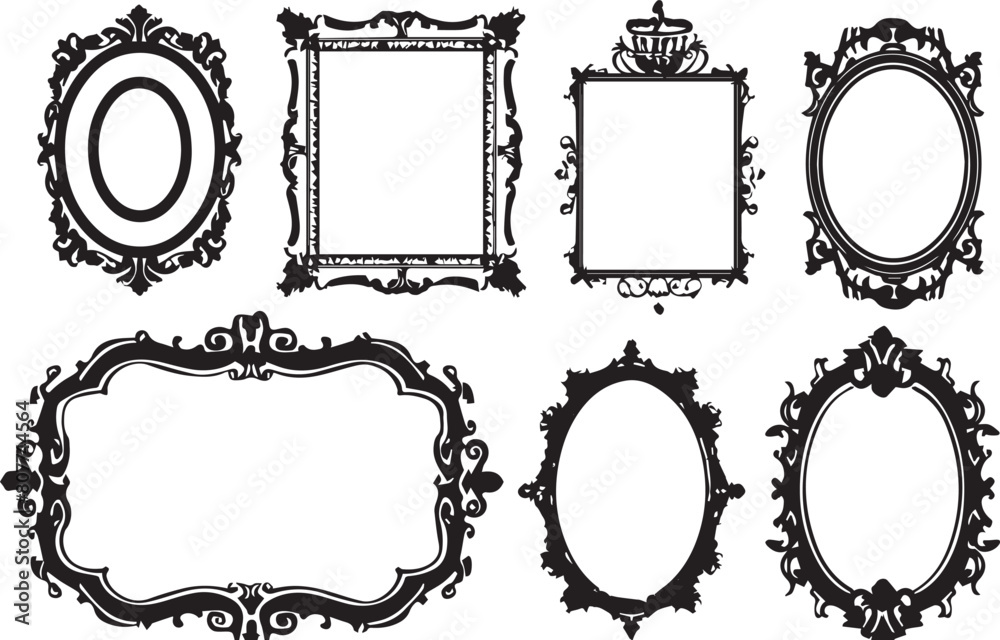 Wall mural set of frames