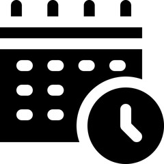 schedule icon. vector glyph icon for your website, mobile, presentation, and logo design.