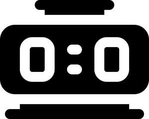 desk clock icon. vector glyph icon for your website, mobile, presentation, and logo design.