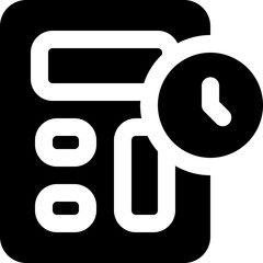 calculator icon. vector glyph icon for your website, mobile, presentation, and logo design.