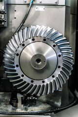 Production of gearbox gears. Metal gear part