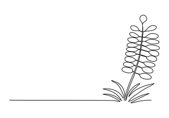 Flower. One line drawing vector illustration.