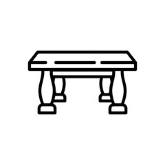 desk line icon, isolated background