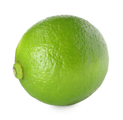 Fresh green ripe lime isolated on white