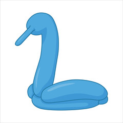 Twisting ballon. Swan shaped. Childish toy.