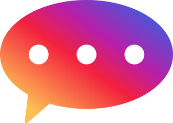 Instagram Speech Bubble Icon for Communication Instagram Gradient App