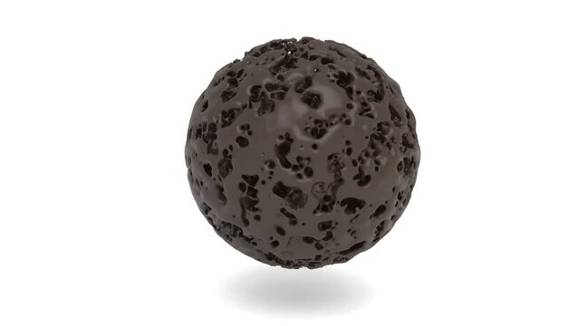 Chocolate sphere liquid dust sweat candy