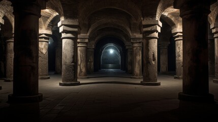 Roman coliseum's underground chambers used for secret gatherings
