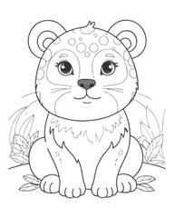 Animal coloring book for kids