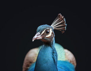 Majestic Peacock Close-Up