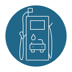 Self service car wash machine black line icon.
