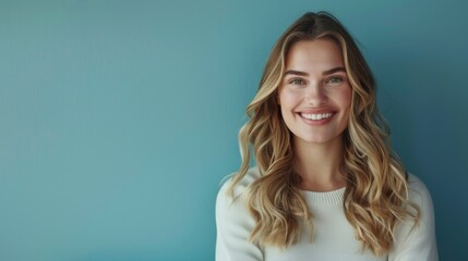 Fototapeta premium A Joyful Woman in White Sweater