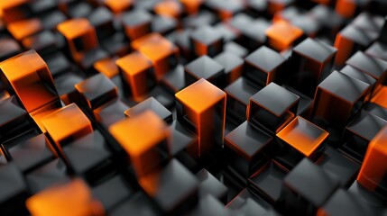 Fototapeta premium Digital marketing agency black and orange UHD wallpaper