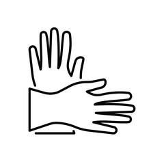 Rubber Gloves vector icon
