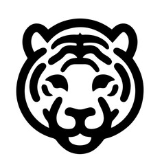 Abstract Tiger Face Illustration vector