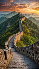  Great wall in China. vertical composition © Pham Ty