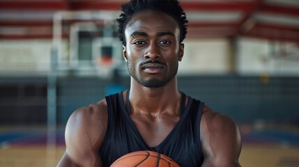 African American basketball player portrait