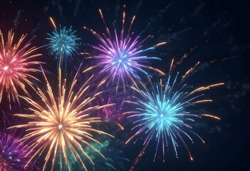 Celebration background: Abstract firework celebration for july 4th