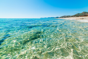 Turquoise sea in Piscina Rei Beach