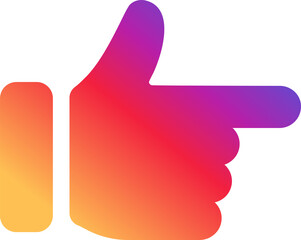 Instagram Thumbs Up Icon for Approval and Like Instagram Gradient App