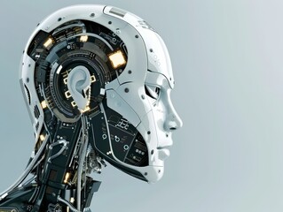 Fototapeta premium The future is here. Introducing the new AI-powered robot that will change your life.