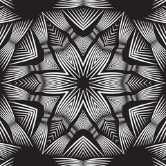 Obraz premium Black abstract background . Digital image with a psychedelic stripes. Abstract psychedelic stripes for digital wallpaper design ,geometric art,Optical illusion style