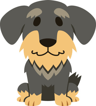 Cartoon character dog for design.