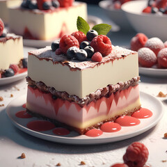   the most delicious dessert in the world 8k render