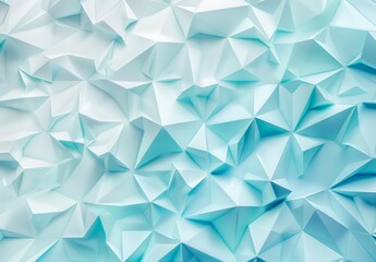 Fototapeta premium A blue and white paper with a pattern of triangles. The paper is folded and has a unique texture