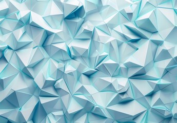A blue and white paper with a pattern of triangles. The image has a modern and abstract feel to it