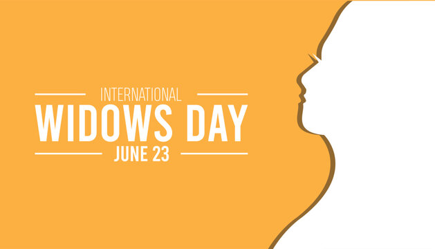 International Widows Day observed every year in June. Template for background, banner, card, poster with text inscription.