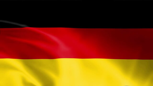 3D illustration of the national flag of Germany waving, seamless animated background