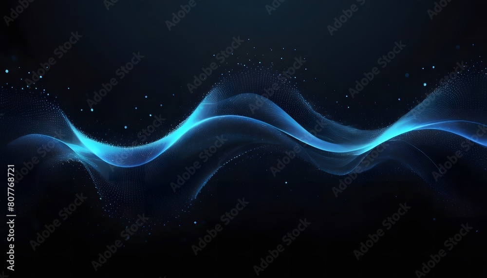 Wall mural futuristic cybernetic patterns, futuristic shimmering particles 3d abstract background, futuristic b