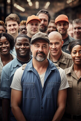 Fototapeta premium Labour day concept diverse group of workers.