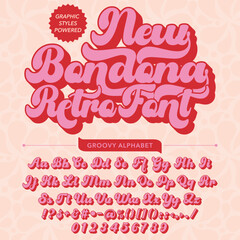  New Bondona Retro Vintage Display bold Font alphabet