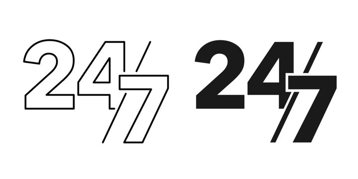 24 hours, 7 days - around-the-clock working time