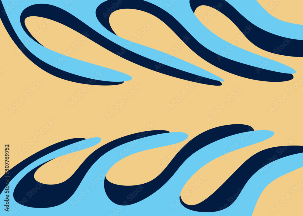 Poster abstract background with gradient wavy lines pattern