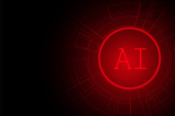 Artificial Intelligence ,AI chipset on circuit board, futuristic Technology Concept