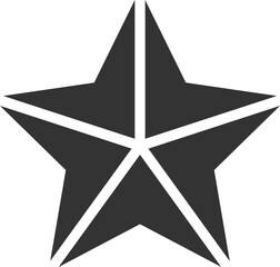 Star icon vector silhouette isolated on white background.