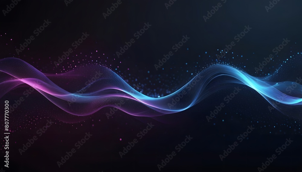 Poster futuristic cybernetic patterns, futuristic shimmering particles 3d abstract background, futuristic b