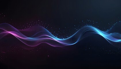 Futuristic cybernetic patterns, futuristic shimmering particles 3d abstract background, Futuristic background of points and lines with a dynamic wave. Big data. Abstract background 