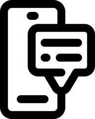 smartphone icon. vector line icon for your website, mobile, presentation, and logo design.