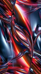 Abstract chrome texture, high saturation contrasting colors