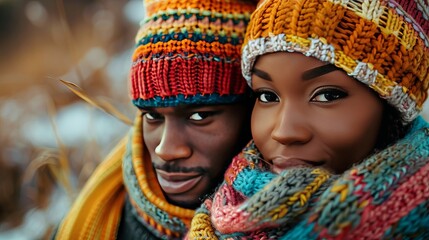 African American man and woman couple