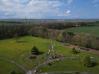 aerial view of Octon Crematorium, Driffield, East Yorkshire 
