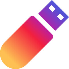 Instagram USB Flash Drive Icon - Data Storage Device Symbol Instagram Gradient App