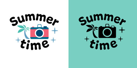 Summer time. Summer lettering. Summer vibes. Inscription for cards, posters, printing on T-shirts.
