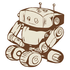illustration of a bio-mimetic robot, robot
