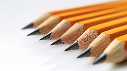 Obraz premium Pencils isolated on a white background. Close-up.